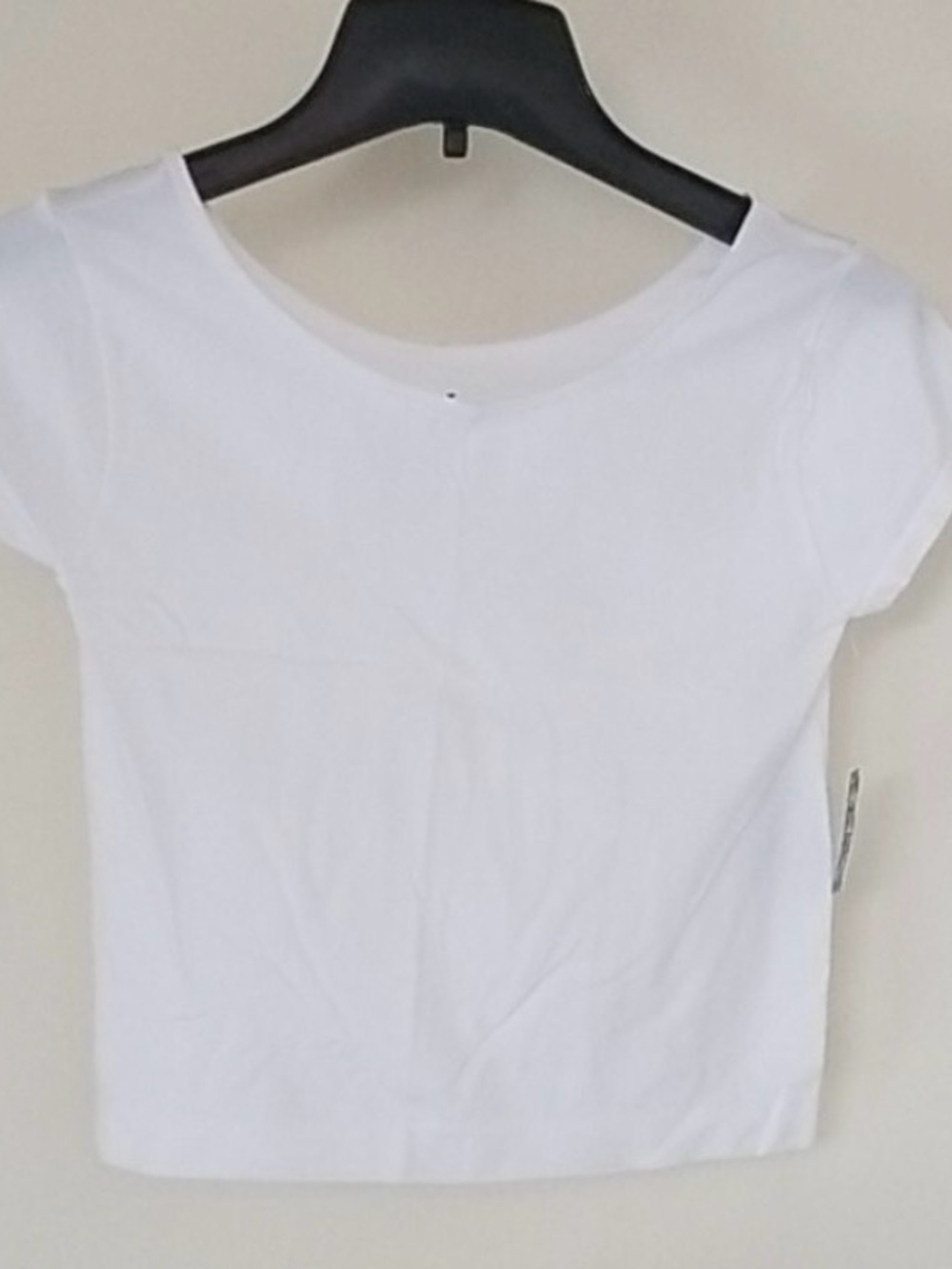 Free People White Cropped Crew Tee - Short Sleeve
